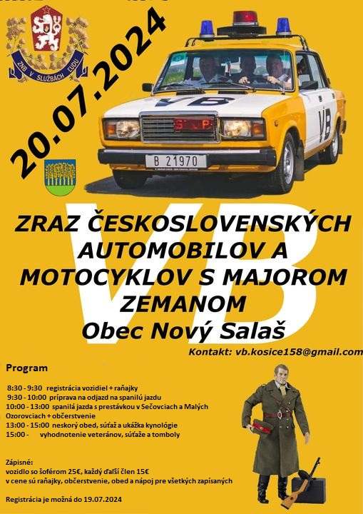 Zraz československých automobilov a motocyklov- 20.7.2024, Nový Salaš